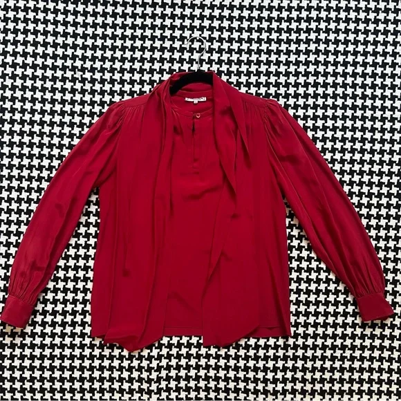 トップス vintage yves saint laurent red blouse Saint Laurent | Tops | Vintage 8s Saint Laurent Long Sleeve